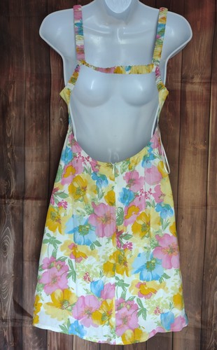 New Sexy Multi colorful floral Mini Backless Dress In LARGE - Picture 6 of 21