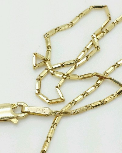 14k Solid Yellow Gold Lumina Bar Link 