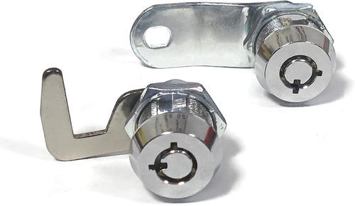 2 Pack Toolbox Lock 5/8" Tubular Cam Replacement Lock Hook Cam Keyed Alike with - Picture 6 of 12