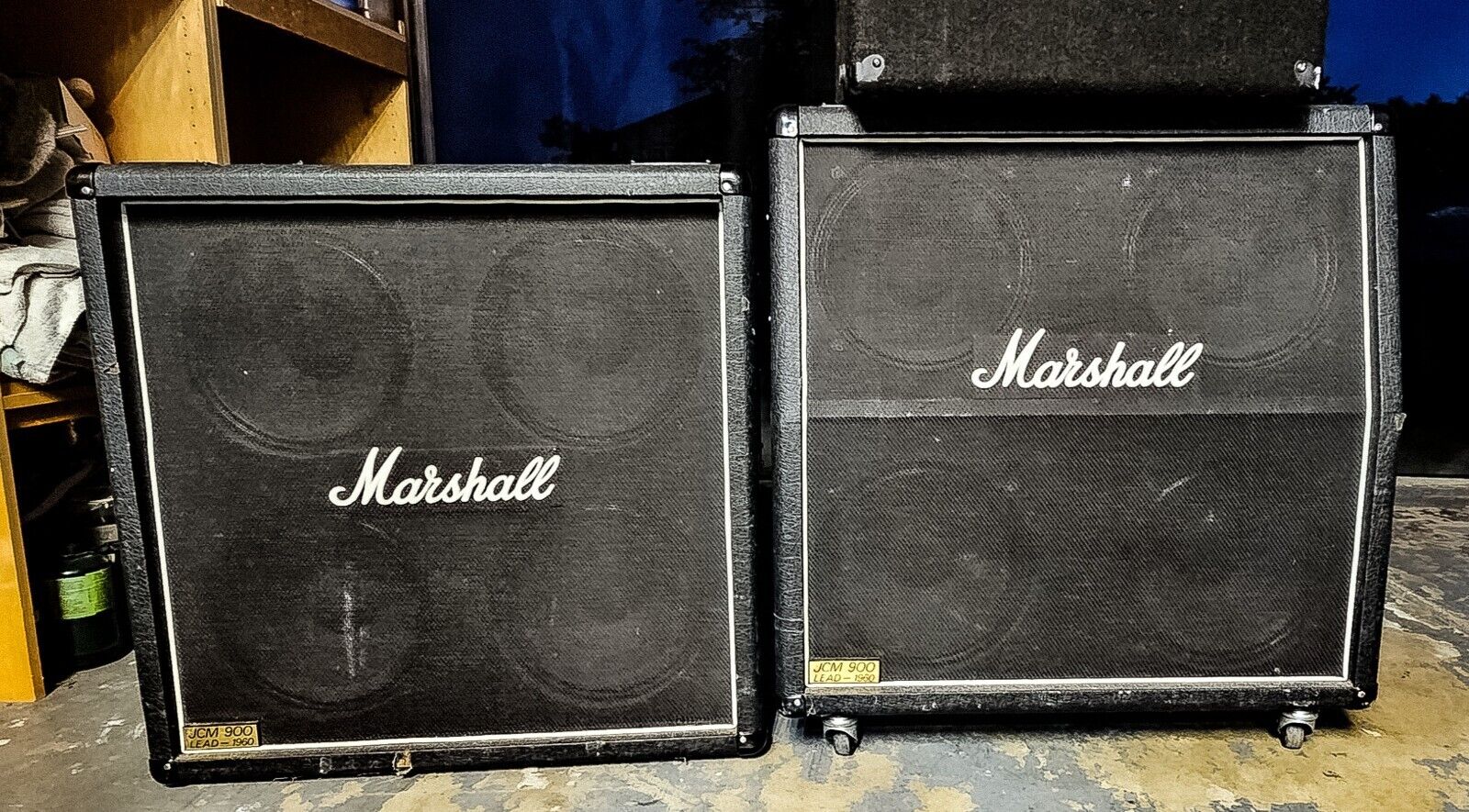 Excellent Marshall JCM 900 Lead 1960A & 1960B 300Watt 4X12 Full Stack Cabinets. 