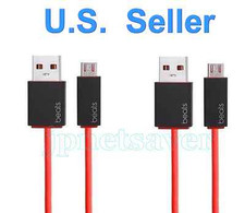 2 Replacement Cable Charger for Wireless Beats Dr Dre Studio, SOLO Wireless/Pill