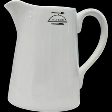 Over and Back Indoor Outfitters White Ceramic Milk Juice Water Pitcher NO Chips 