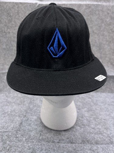 Volcom Hat Cap Fitted Youth One Size Black Embroidered Polyester Blend Skate