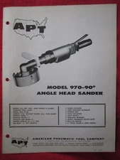 APT AMERICAN PNEUMATIC TOOL Co. MODEL 970-9% ANGLE HEAD SANDER PARTS LIST MANUAL
