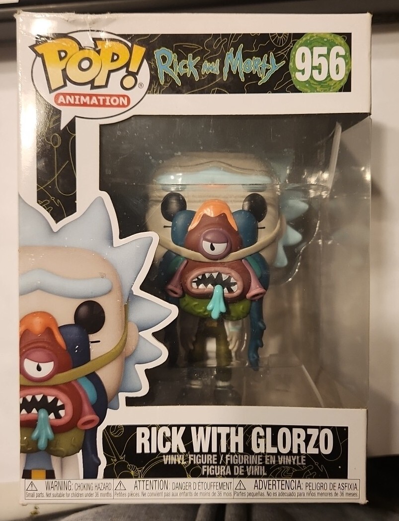 Funko 55250 POP Animation: Rick & Morty- Rick w/ Glorzo Morty Vinyl : Funko