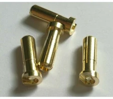 4pk Low Profile 5mm Gold Plated Bullet Lipo Battery Connectors
