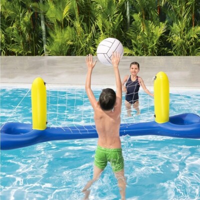 Floating Volleyball Set Includes Volleyball 8' x 25'' Pool Lake Summer Game New