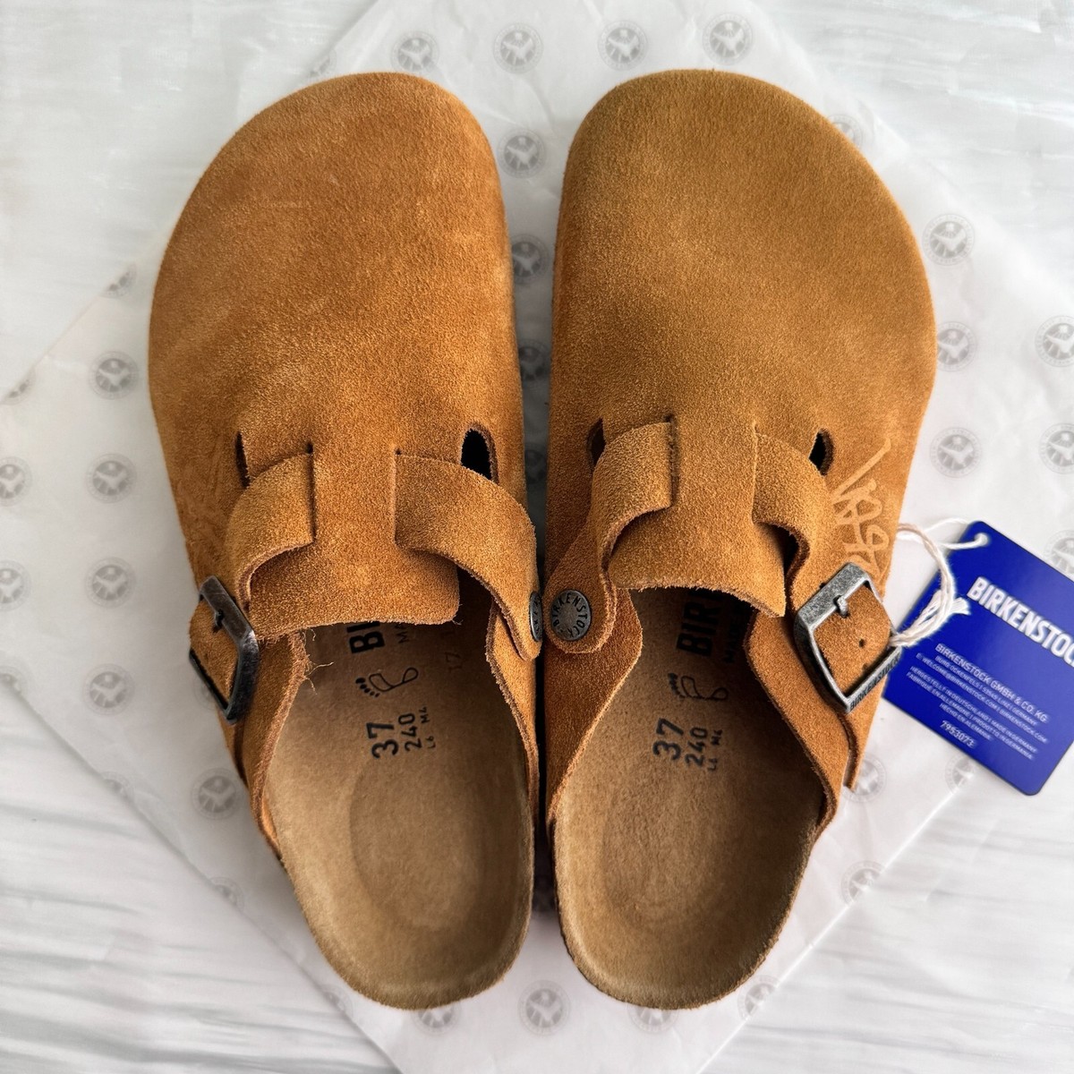 ★関税込★Stussy★Birkenstock x Stussy Boston Clog Caramel★ Stussy x Birkenstock FW21 Boston Clog Caramel Size 43 US M10