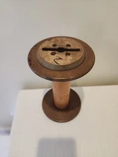 Vintage Textile Wood Spool Lestershire 47 Size 5 3/8 "x9 1/4