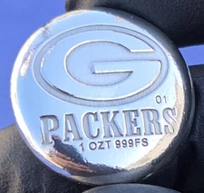 Green Bay - Packers - Football - NFL - 1 Troy Ounce - 999 Fine Silver