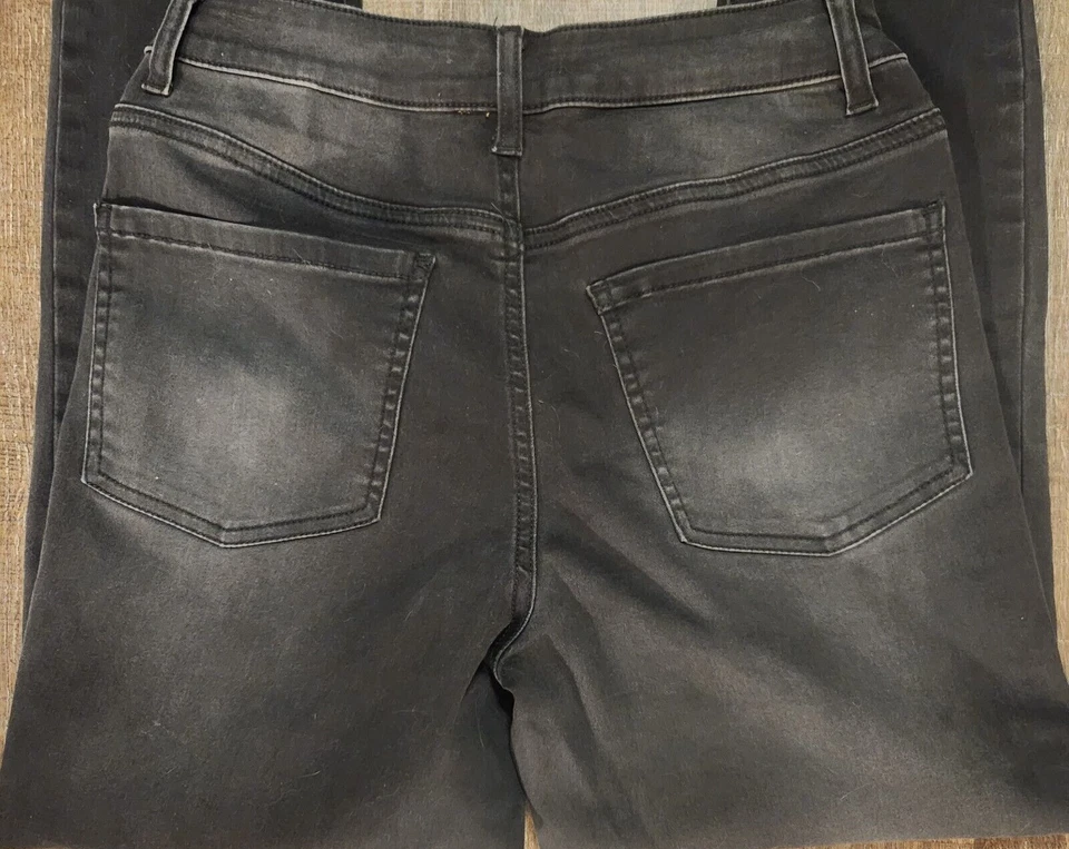 So Jeggings para mujer 9 botones mosca tiro alto elástico negro Foto 4 de 4