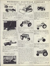 1954 PAPER AD Toy Farm Tractor Hubley Doepke Caterpillar Bulldozer Breyer Horse