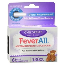 Children'S Acetaminophen Suppositories 6 Each By Feverall