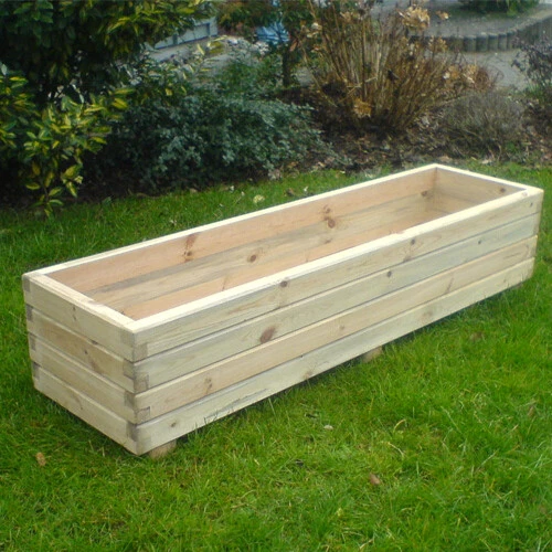 Pflanzkasten aus Holz Hochbeet Holztrog Blumenkasten Blumenkübel Blumentopf NEU - Bild 7 von 7
