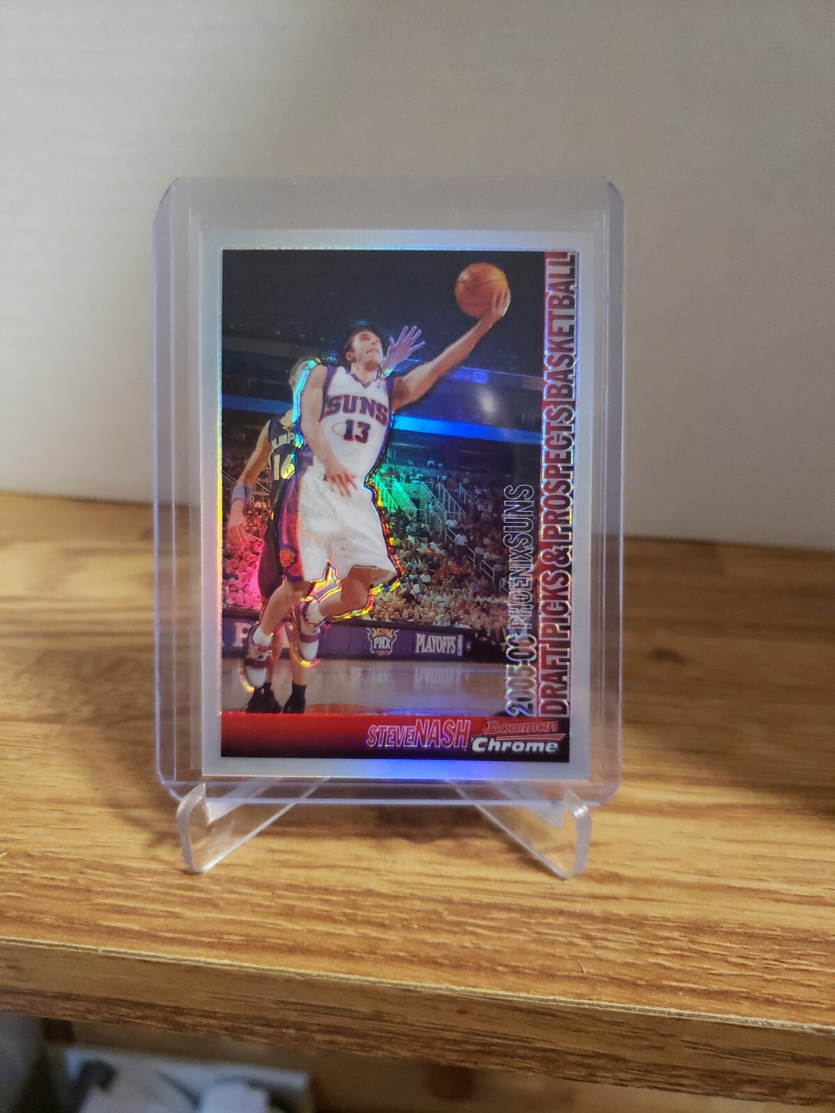 2005-06 Bowman Draft Chrome Refractor 143/300 Steve Nash #1 HOF  Brooklyn Nets