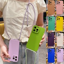 For iPhone 17 16 Pro Max 15 14 13 12 11 Crossbody Lanyard Shockproof Case Cover