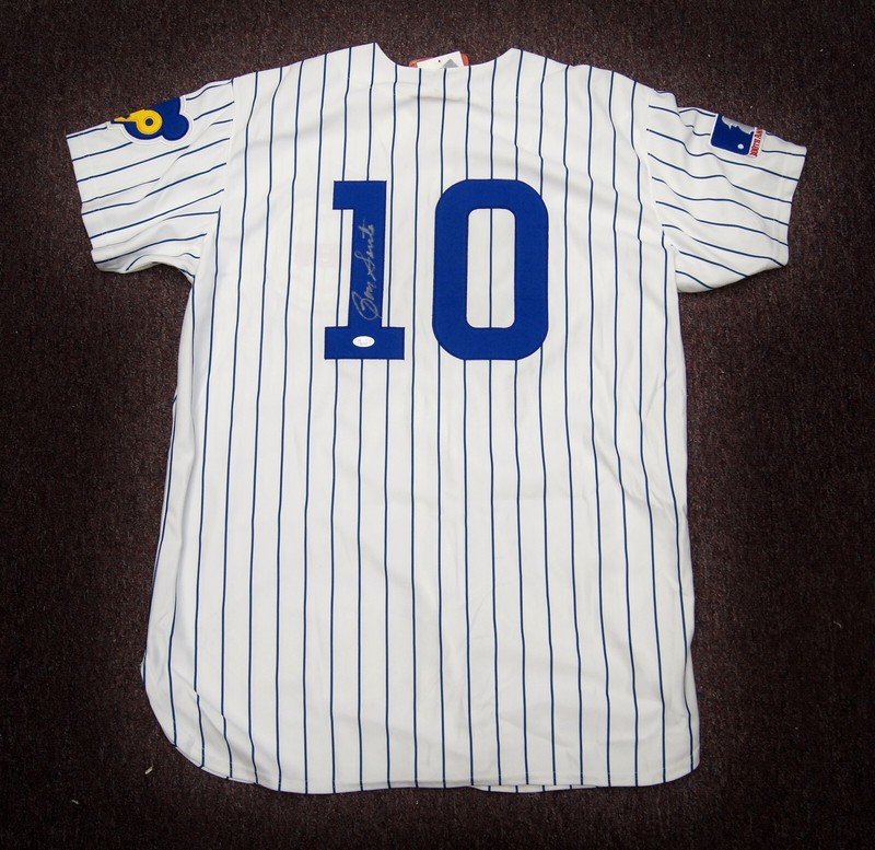 RON SANTO Signed Mitchell & Ness 1969 Throwback Chicago Cubs Jersey JSA COA