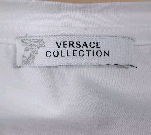 Authentic White Versace Collection Spellout T-Shirt Mens XL - Picture 4 of 8