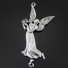 6PCS Antiqued Style Silver Tone Alloy Graceful Angel Pendant Charms 37523