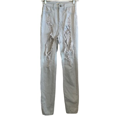 Aphrodite Jeans Womens Size 1 Light Wash Distressed Juniors Ripped