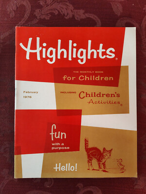 Rare HIGHLIGHTS Children's magazine February 1976 Stories Activities Puzzles!
