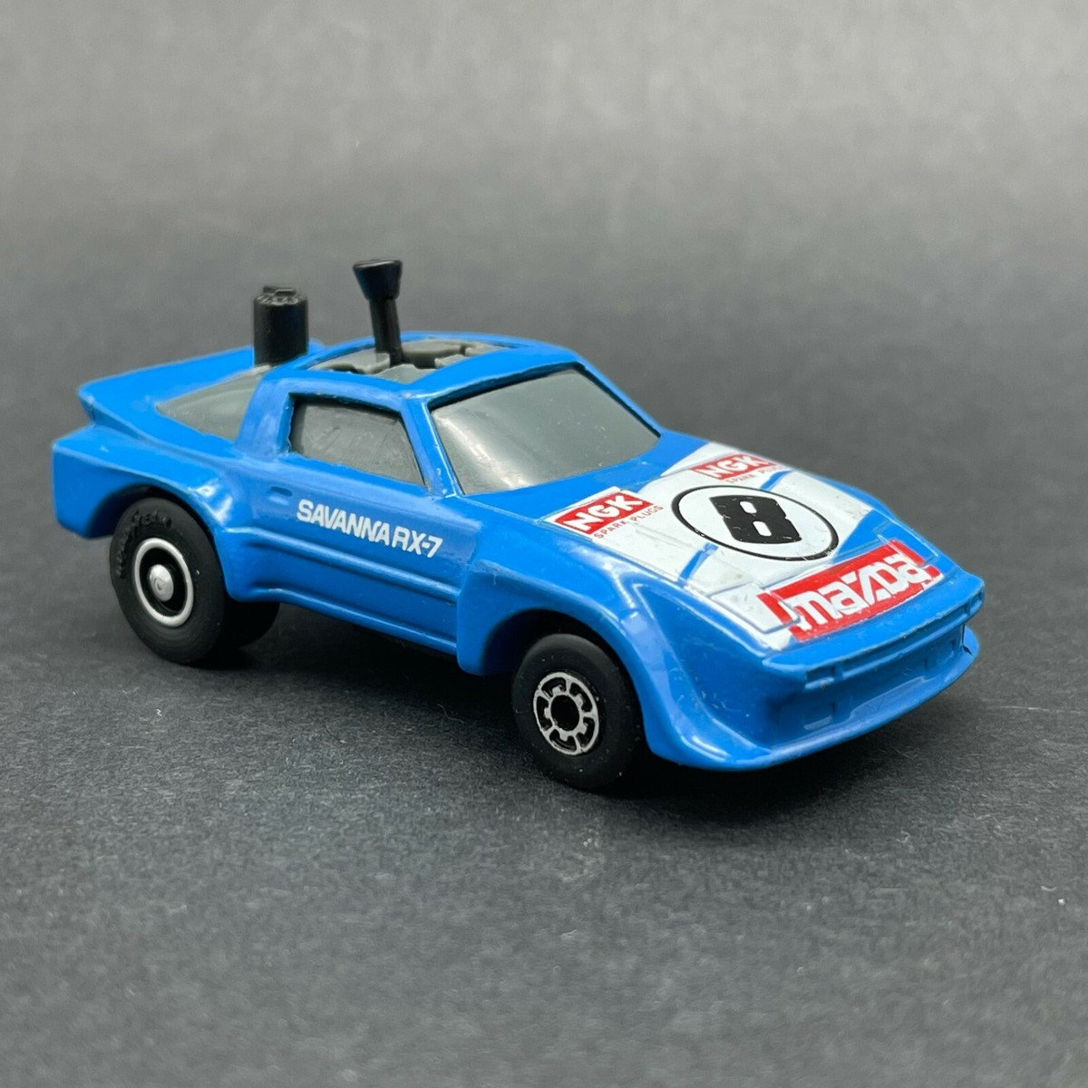 Matchbox Trick Shifters Toy Mazda Savanna RX-7 Car Blue 1/64 Scale
