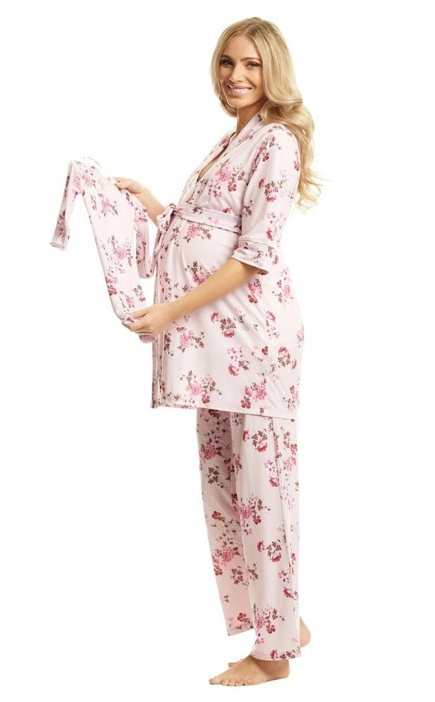 Everly Grey Analise During &After Maternity Nursing Sleepwear 5-Piece  Pajama Set