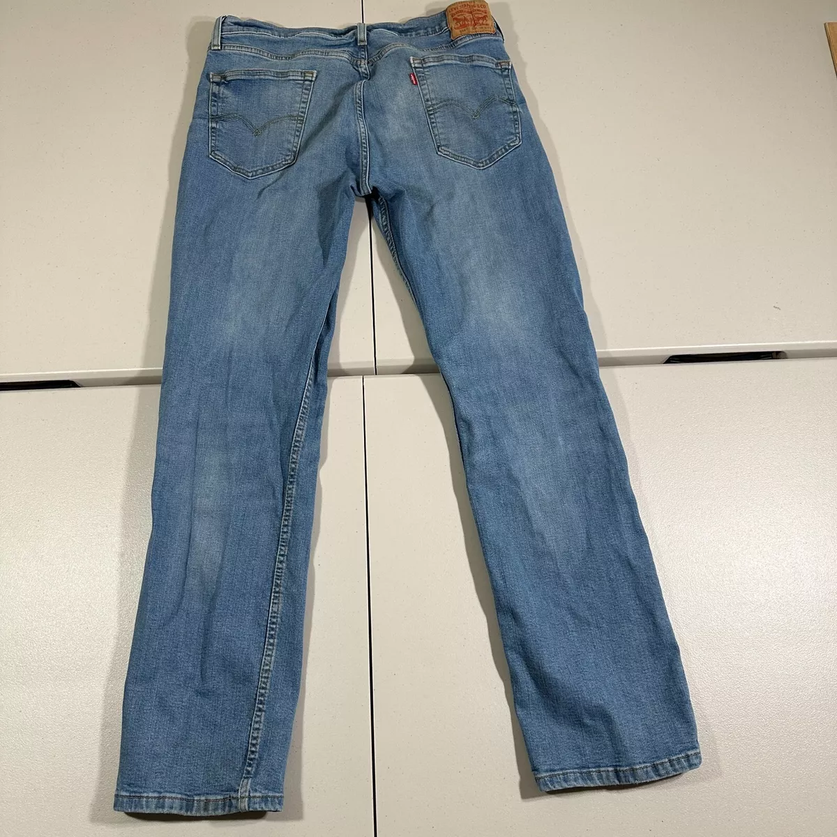 Levis 514 Jeans Mens Size 36x34 Blue Straight Leg Pockets Regular Denim
