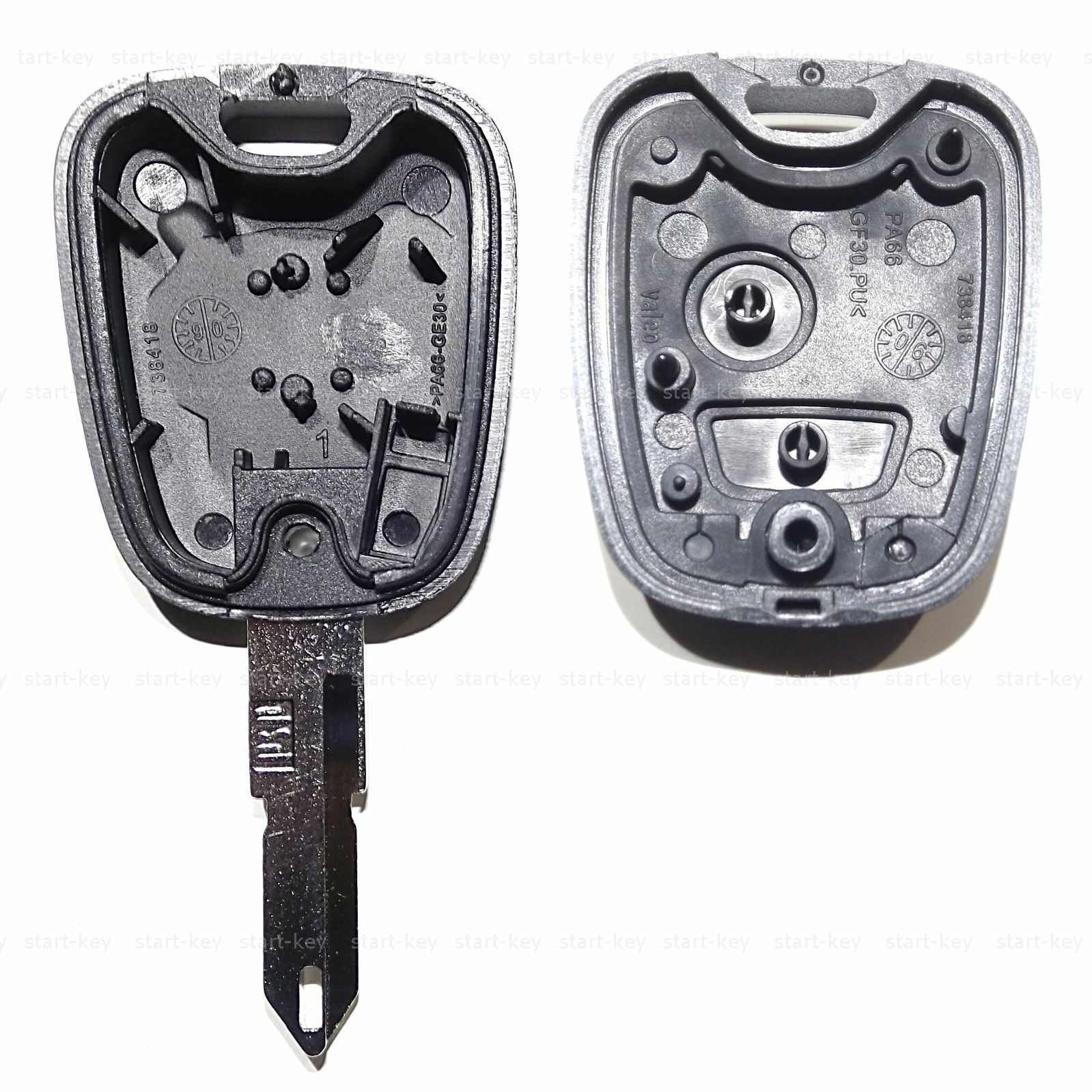 Passend für Peugeot 206 CC 2 Tasten Schlüssel Gehäuse Ersatz Fernbedienung