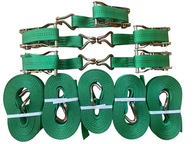 Spanngurte 2t 5m Spitzhaken 5er Set Ratschenspanngurte EN 12195-2 Sonderposten