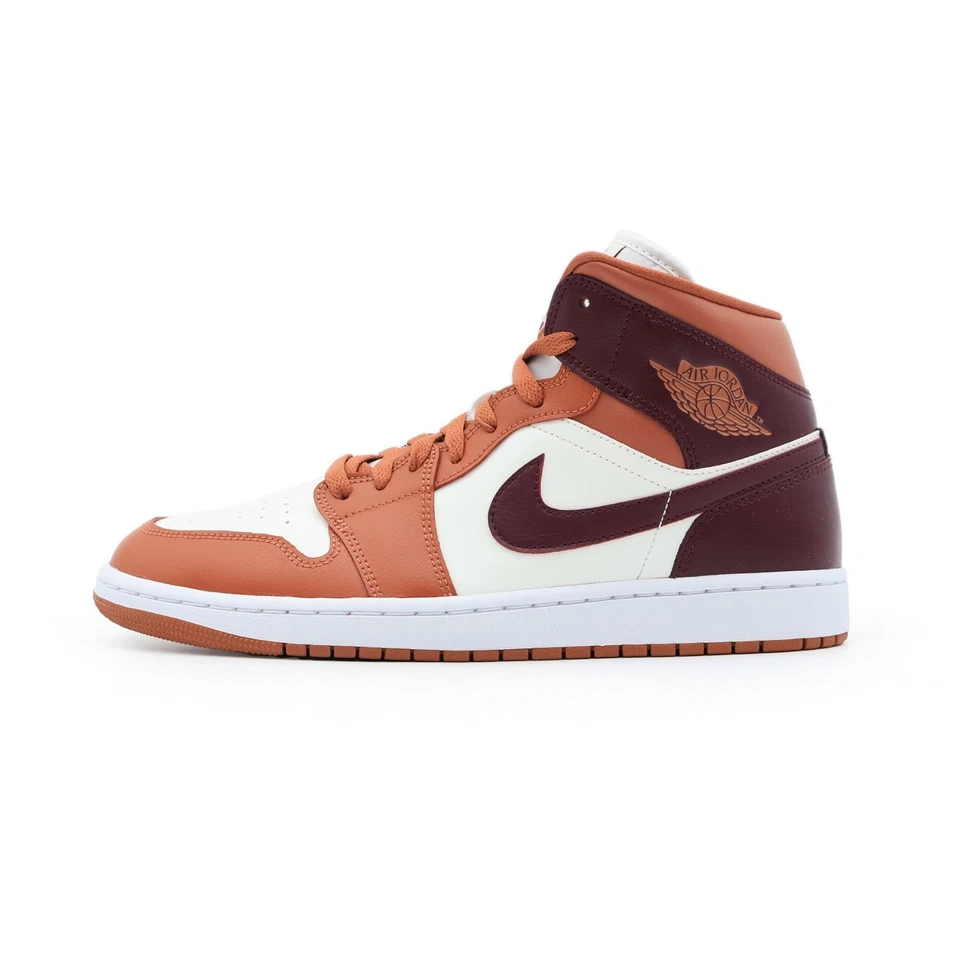 BQ6472-200 Nike Air Jordan 1 Mid Dusty Peach Sail Blanco Noche Granate (Mujeres) Foto 2 de 4
