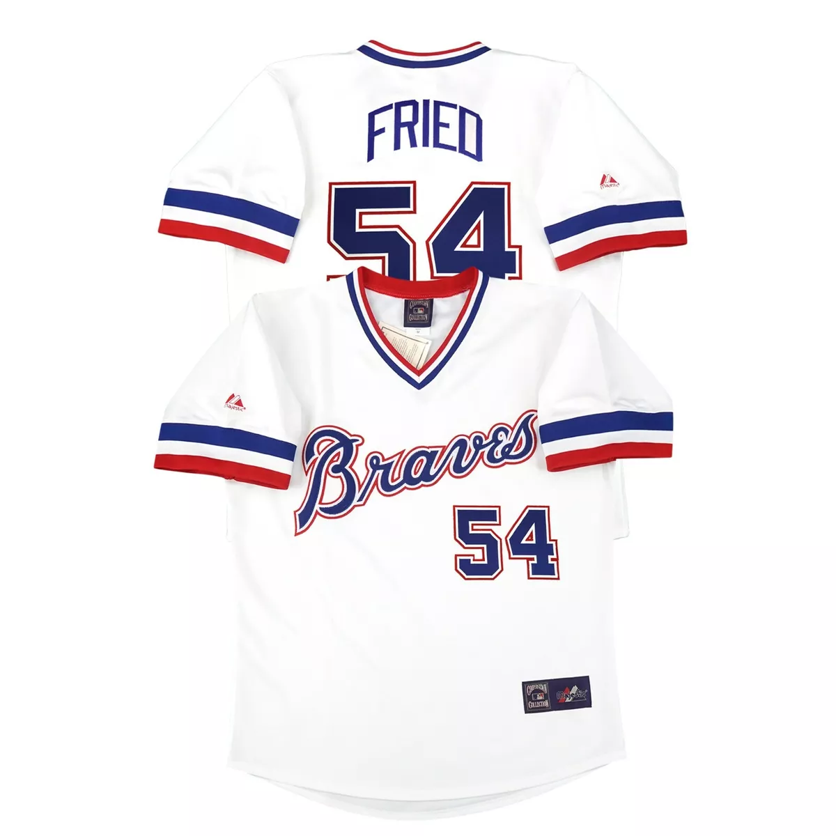 Max Fried 1983 Atlanta Braves Men's Home White Cooperstown Throwback Jersey