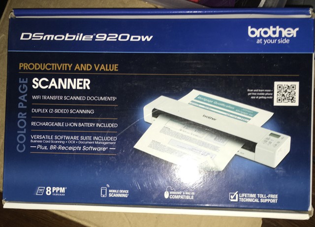 Brother DS-920DW Wireless Duplex Mobile Color Page Scanner for sale