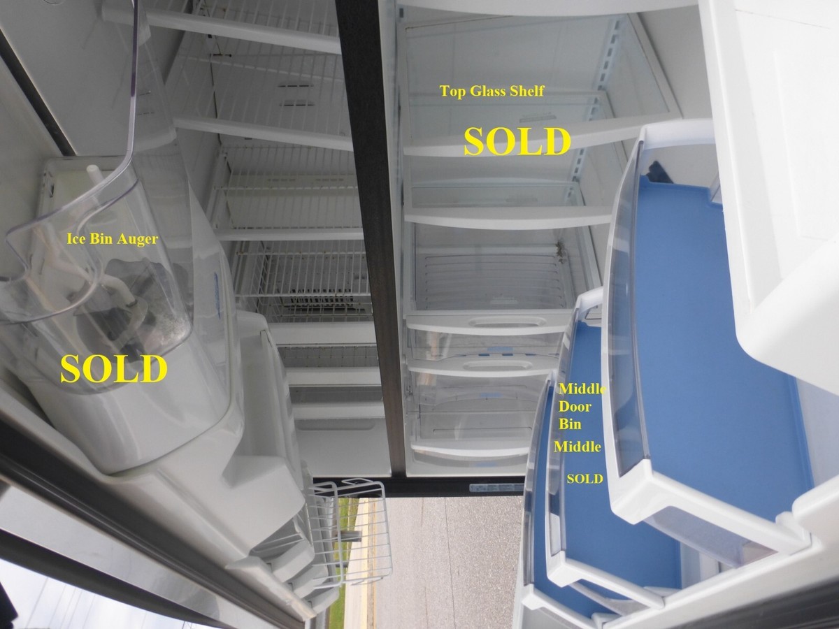 Whirlpool GOLD #GC5SHEXNS00, Fridge PARTS: ice maker, drawer, shelf, bin,  racks