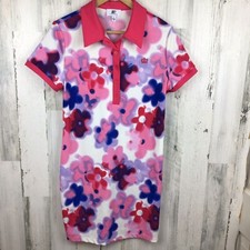 Juicy By Juicy Couture Dress Retro Floral Short Sleeve Collar  60’s Y2K￼ L