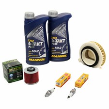 Manutenzione Olio 2L per Yamaha XVS 125 Dragstar VE 00-04 Filtro Aria Filtro Olio Candela