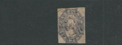 AUSTRALIA TASMANIA 1856-57 QV PORTRAIT (Scott 14 6d) F USED