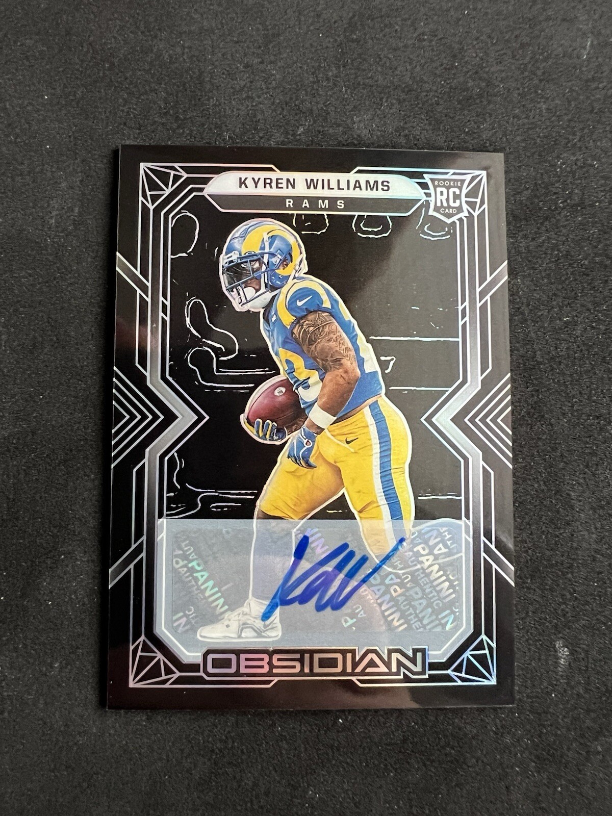 2022 Obsidian Kyren Williams /199 RC Auto Los Angeles Rams Notre Dame