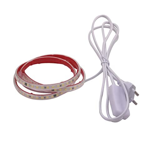 pcning Striscia LED Luce Adesive Naturale 1M con Interruttore 220V 2835 (n1C)