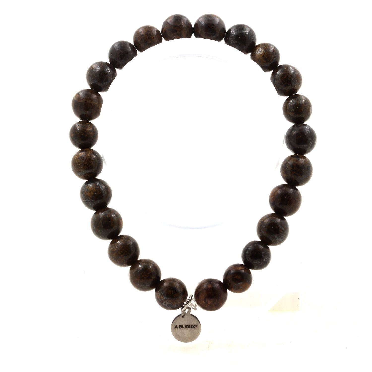 Bracelet bronzite 8 mm fait en France à offrir en cadeau personnalisé unique