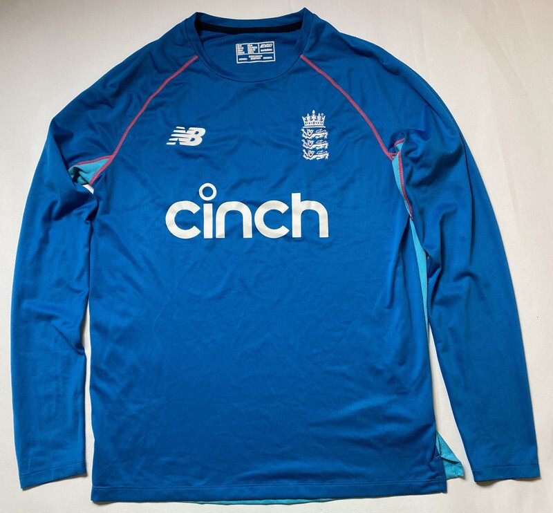 ENGLAND CRICKET Training LONG SLEEVE jersey shirt NEW BALANCE 2021 adult  SIZE M