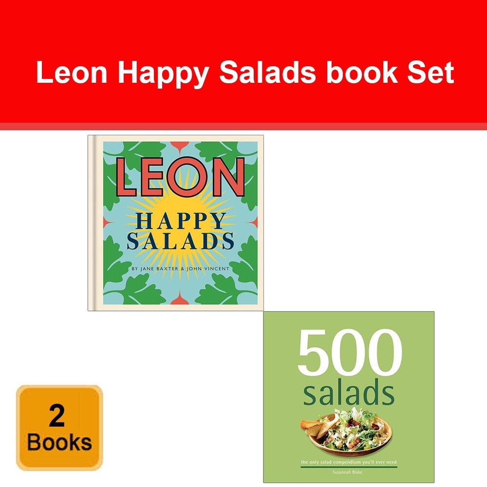 Leon Happy Salads Jane Baxter, John Vincent & 500 Salads Susannah Blake 2 Books
