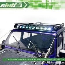 Adjustable Steel Roof Rack W Integrated Led Light Bar V3for Trx-4 2021 Bronco