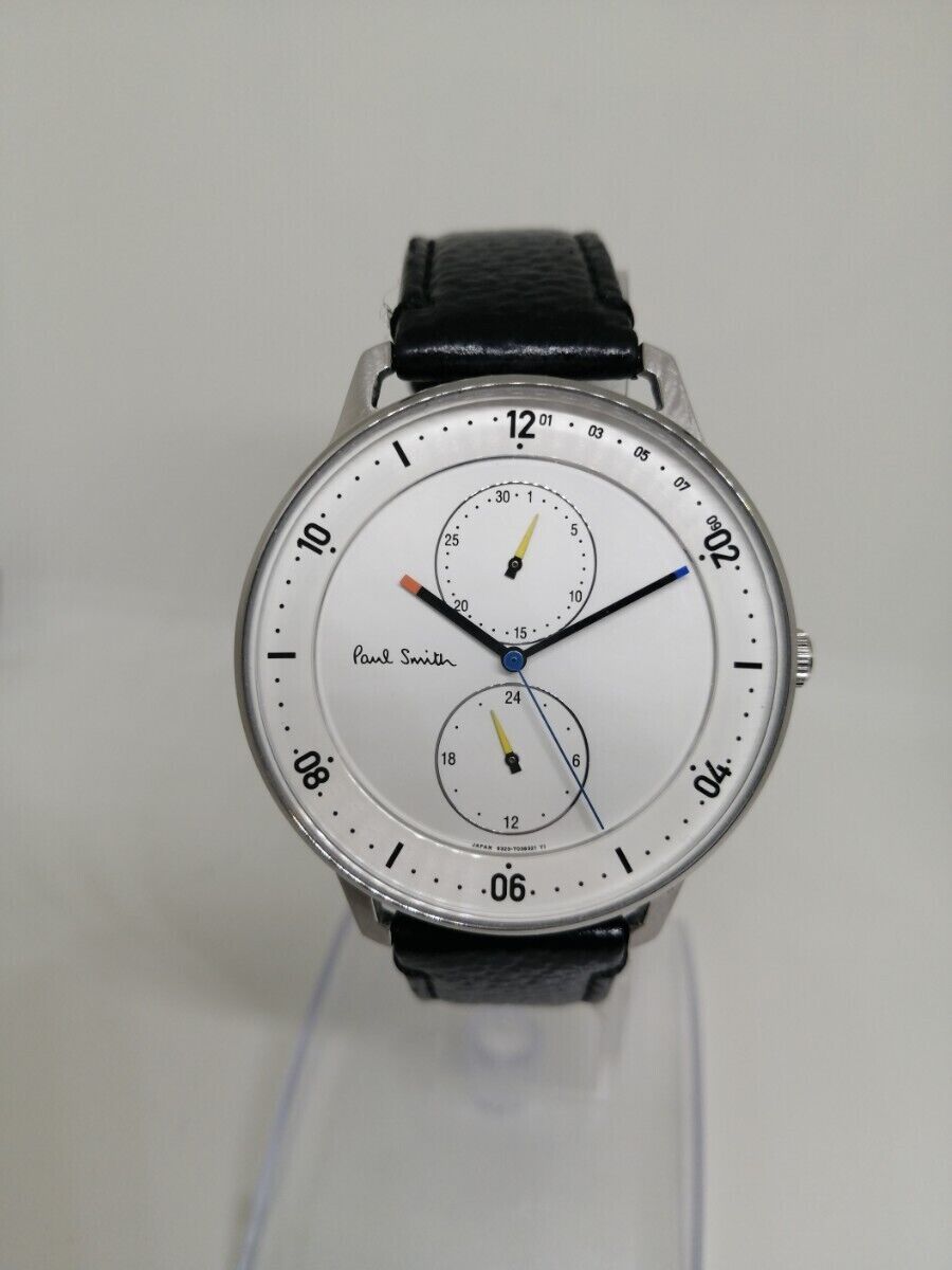 Paul Smith 6323-T024041 Japan Quartz Black Analog Mens Watch Operation confirmed