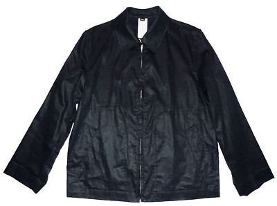 ALLEGRI Black Giaccone Donna Zipfront Short Raincoat Rain Jacket Women IT44/US M