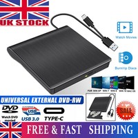 External CD Drive USB 3.0 Portable CD DVD +/-RW Drive DVD/CD ROM Rewriter Burner