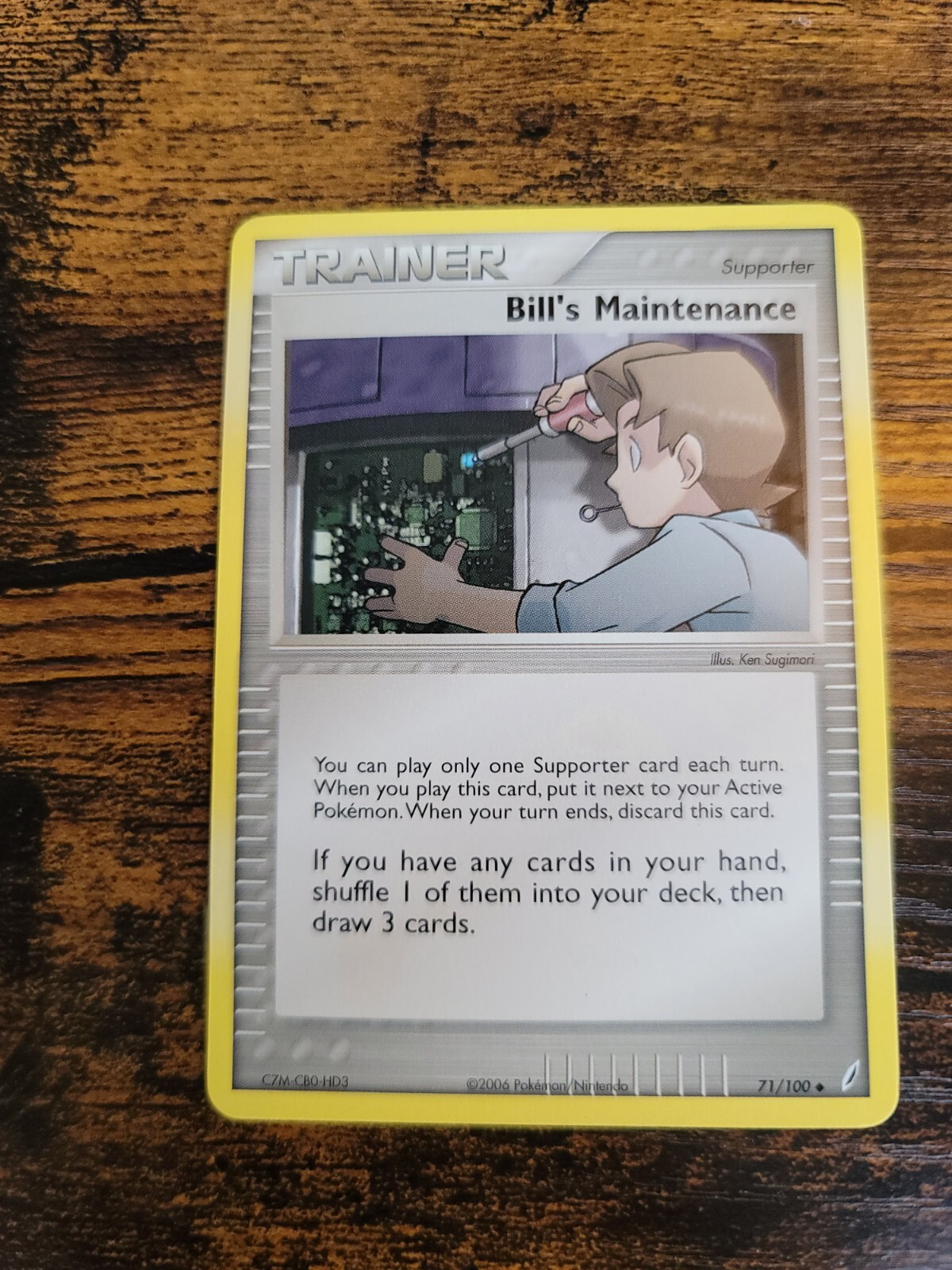 Bill's Maintenance 71/100 Uncommon Ex Crystal Guardians Pokemon Card