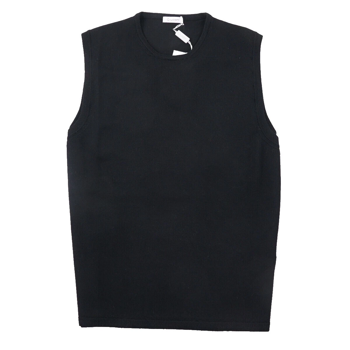 Suéteres Negro Chaleco de Lana para Hombres