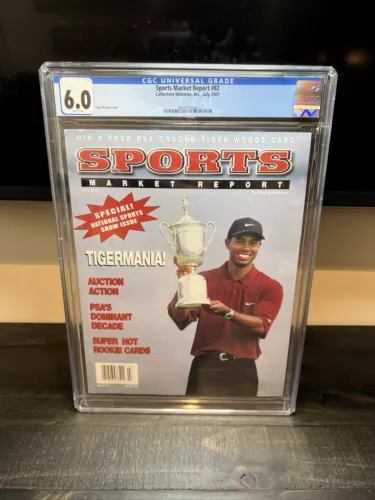 cgc sports illustrated(CGC 6.0 SMR July 2001 Tiger Woods) Rare