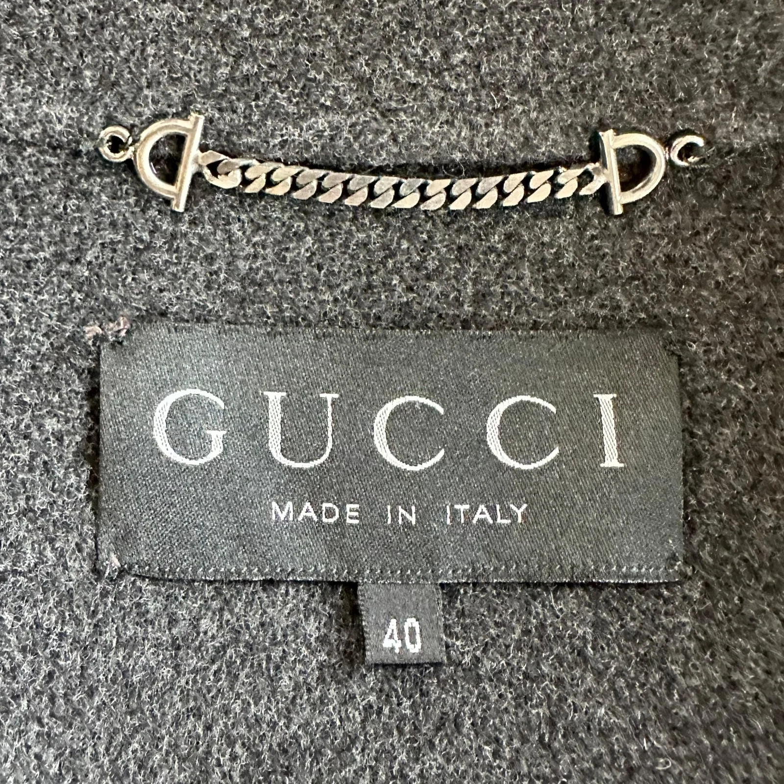 Trench cappotto Gucci A I1997 grigio mohair e cashmere